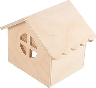 Parliky Casa De Esconderijo De Hamster Brinquedo De Madeira Gaiola De Hamster De Madeira Brinquedo De Madeira Casa De Rato Cabana De Hamster Cabana De Hamster Casas E Esconderijos Ninho