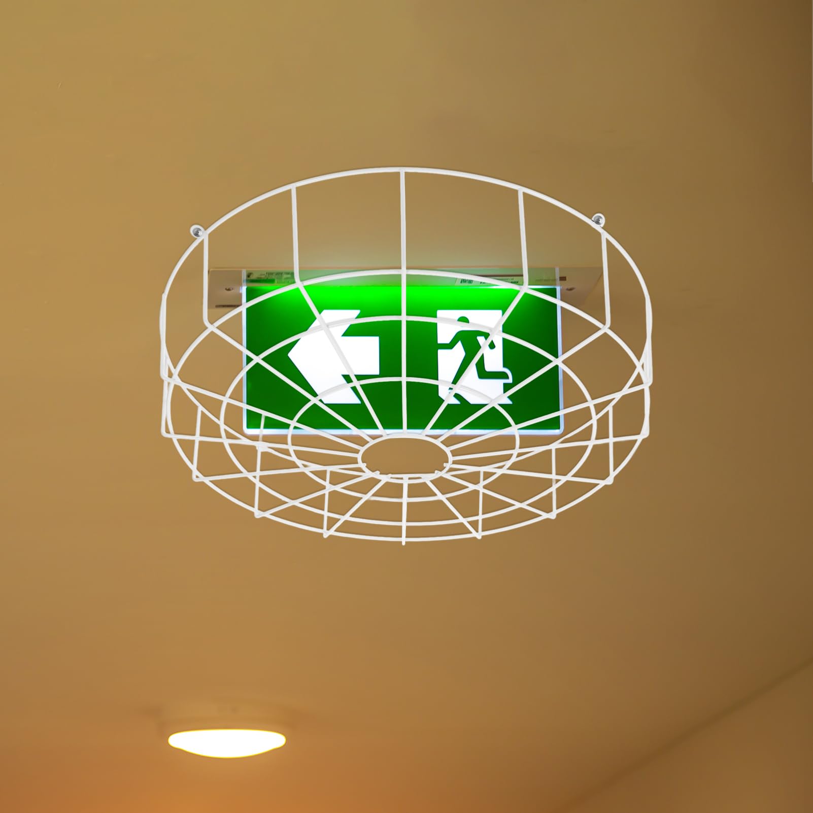 Exit Sign With Lights ULTECHNOVO Metal Wire Guard Cage For Emergency ...