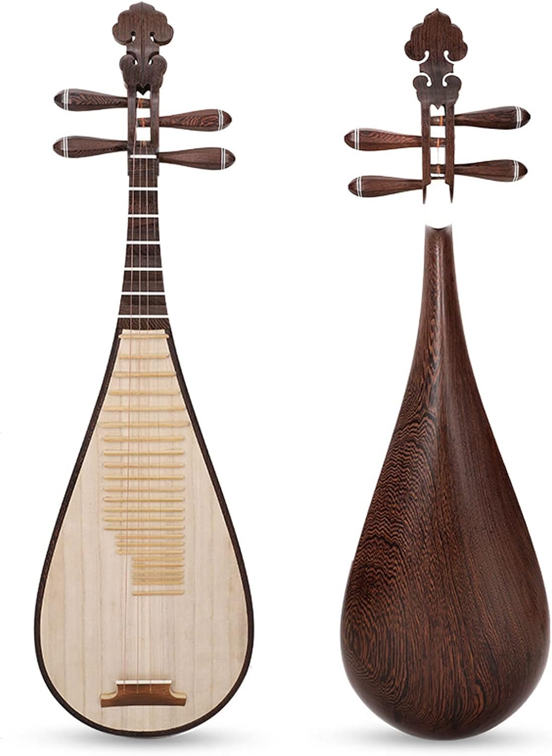 Chinese Instrument,Chinese lute Play Pipa Clear And Loud Volume Traditional Ethnic Stringed Instruments Suitable For Beginners