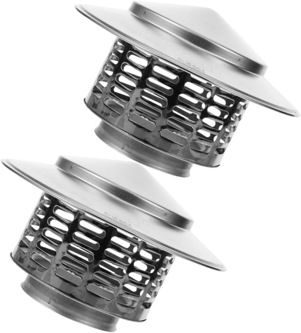 4pcs Stainless Steel Chimney Cap Top Rainproof Vent Cover for Home Chimney Rain Hat