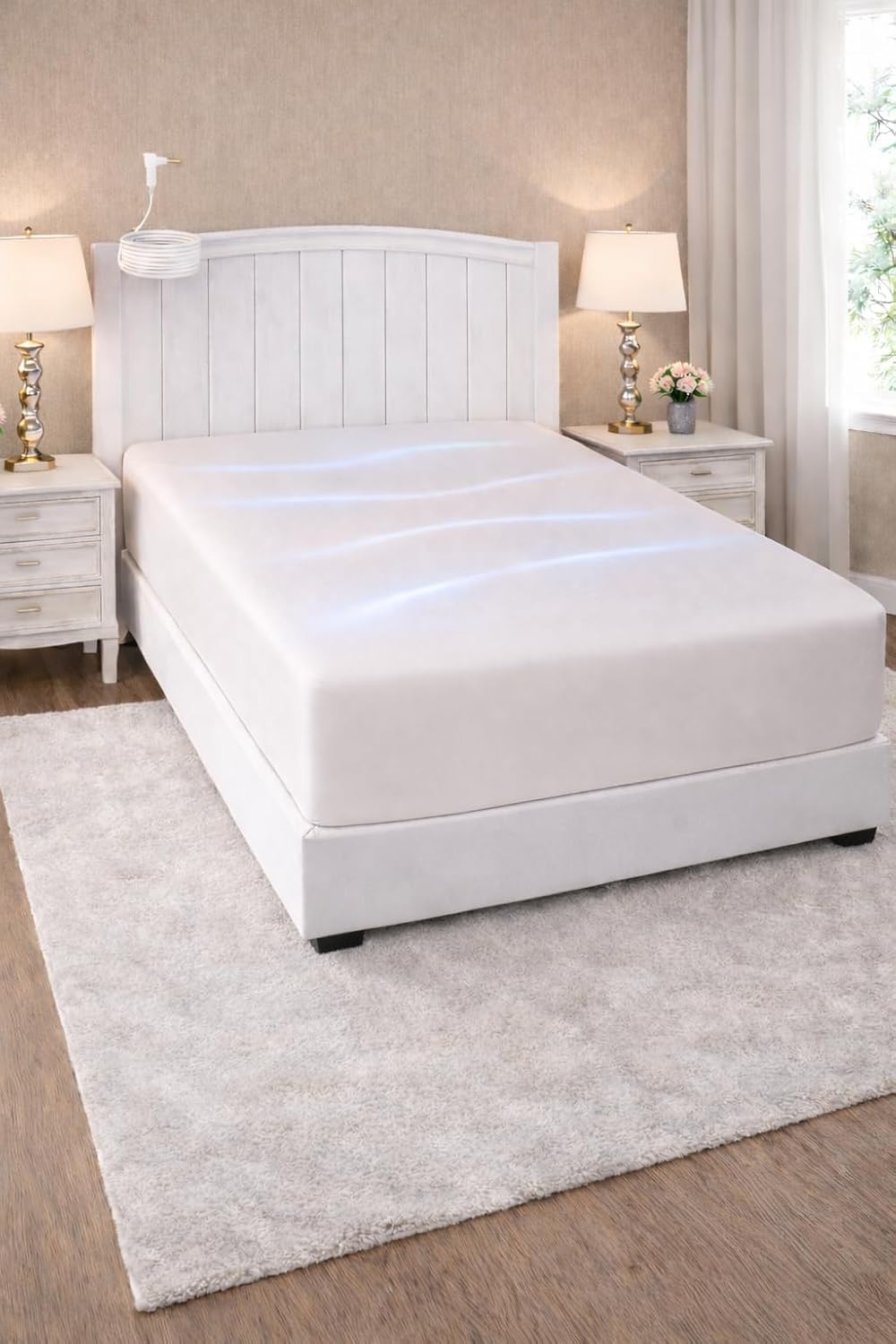 Redemption Shield-10% Silver 90% Combed Cotton Flat Grounding Bed Sheet | Grounding Sheets for Earthing (Light Gray, Full)