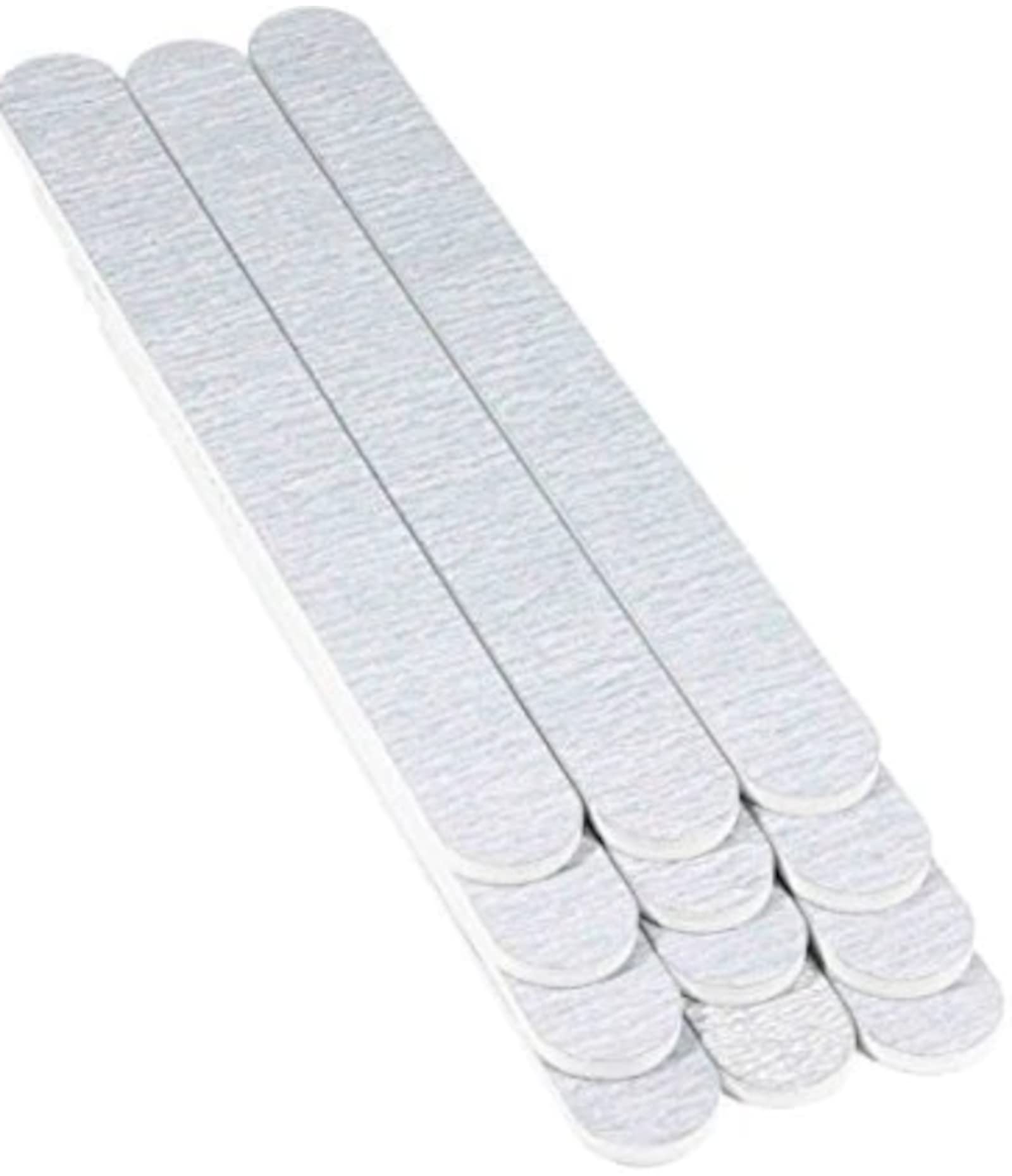 200x Nagelfeilen 100/180 für Gelnägel Doppelseitige Nagelfeilen waschbar schmale Form für Nagelstudio und Zuhause Grau