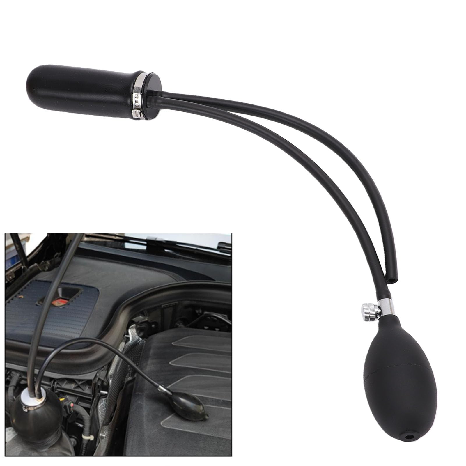 Tbest Vescica di Aspirazione per Macchina del Fumo Automobilistica Vescica per Prove di Fumo Gonfiabile in Silicone per Rilevamento Perdite di Carburante con Ampia