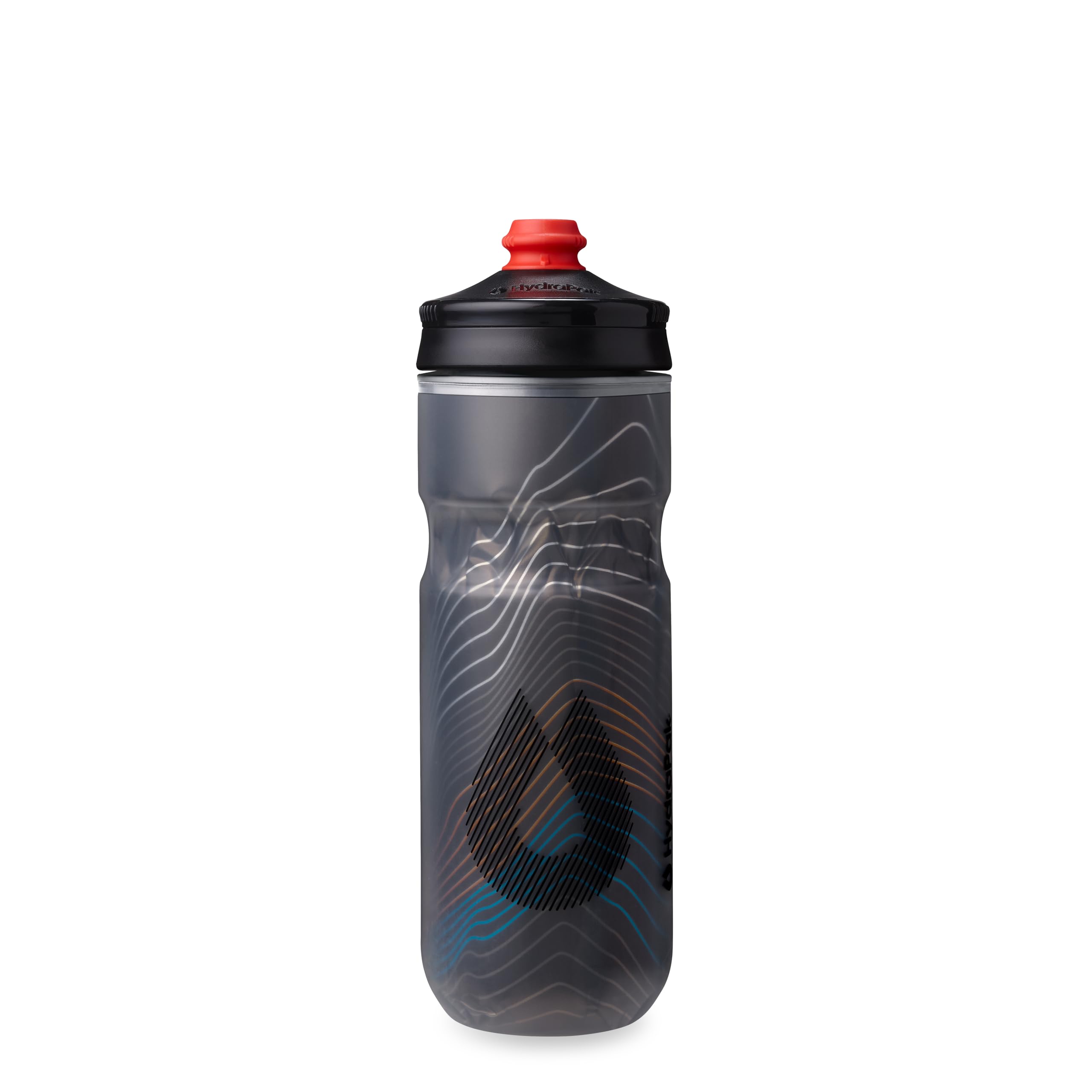 HydraPak Polar Surge Borraccia termica per bici - Borraccia ad alto flusso, per ciclismo e sport (Black, 700 ml)