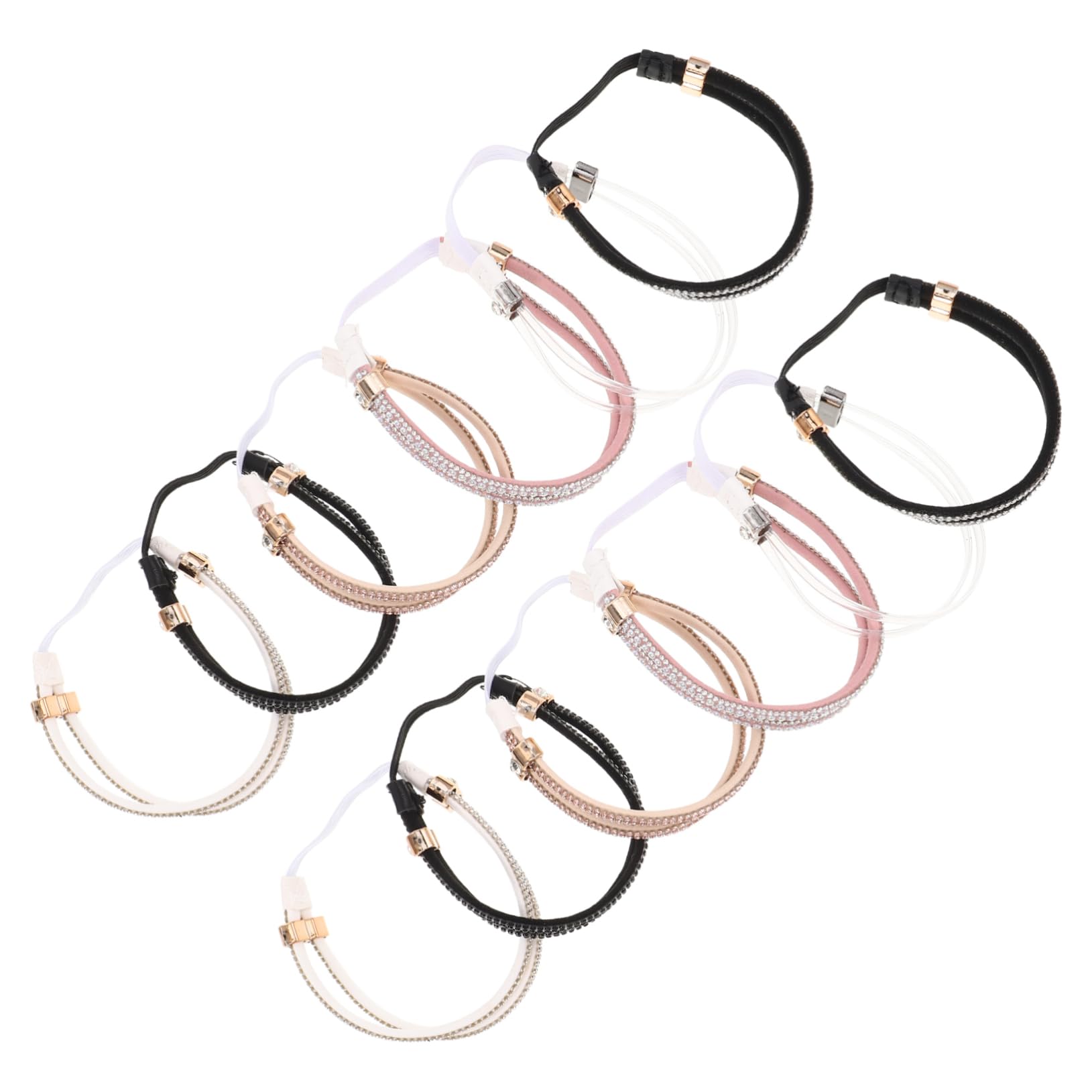 LALADEFIEE 6 Pairs High Heels Laces Replacement Straps for Sandals Elastic Shoe Accessories Shoe Lace for Sandals Rhinestone Slipper Straps High Heels Accessories Elastic Band