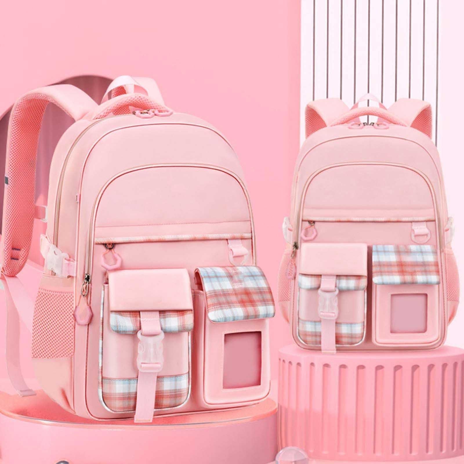 Zaino Scuola, Zaino Bambina Scuola Elementare Scomparti Multipli, Zaino Leggero per Il Ritorno a Scuola per Ragazze, Adatto per Classi 1-4, età 5-15