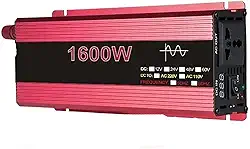 Inversor de onda senoidal pura 12V/ 24V para AC220V Peak Power 1600W Transformador de tensão Conversor de energia Inversor solar usado para exterior, camping