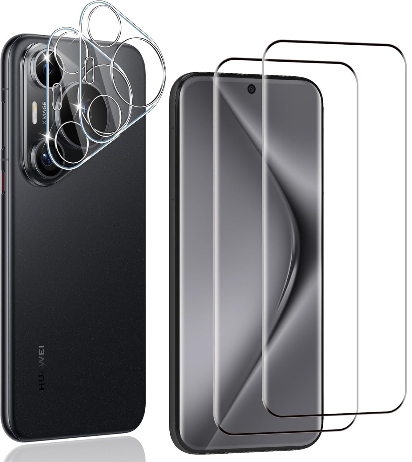 Kejuthrv 2-Pack Compatible with Huawei Pura 70 Pro Screen Protector Tempered Glass 6.8" Screen Film with Camera Lens Protector Protective Films Guard (for Pura 70 Pro/70 Pro+, 6.8")