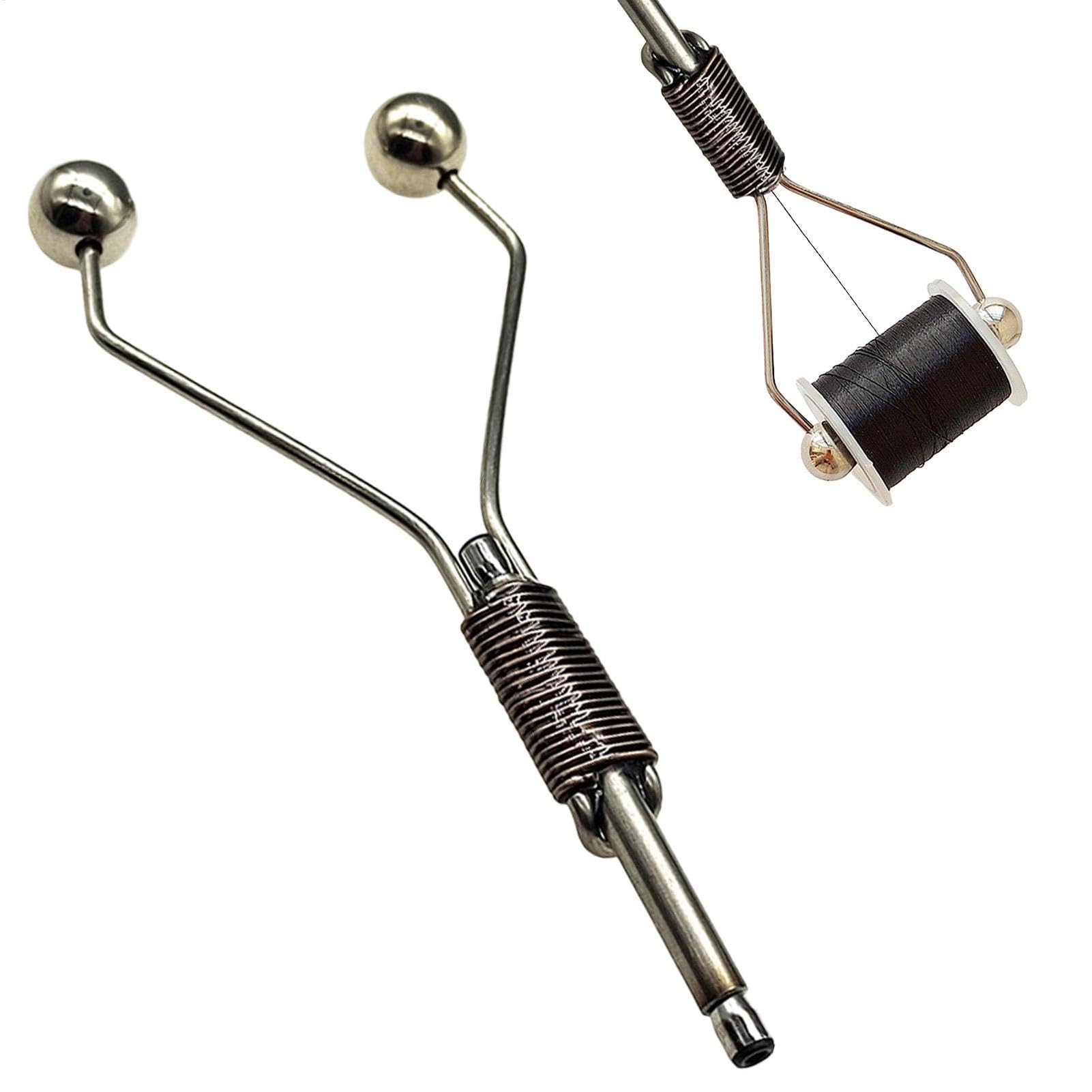 Enhebrador de lata para atar moscas, Herramienta de lata para atar moscas - Herramienta de fijación de moscas, Soporte de hilo de lata ajustable | Equipo de pesca con mosca,