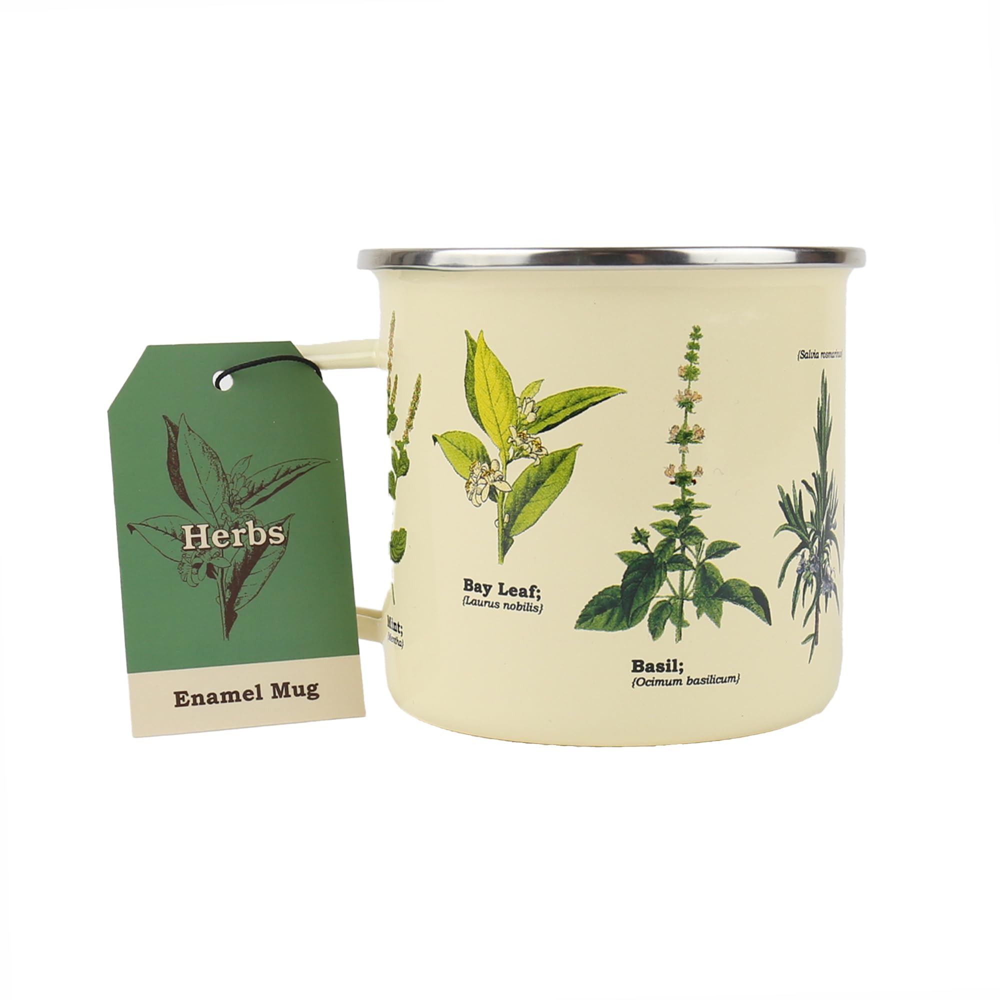 Amazon.com | Gift Republic Herbs Enamel Mug, Outdoor Camping Cup