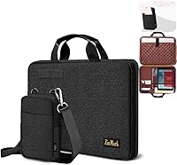Vista 10 de Funda para laptop de 15.6 pulgadas con protección de grado militar con bolsa de cinturón desmontable, compatible con todos los modelos de MacBook