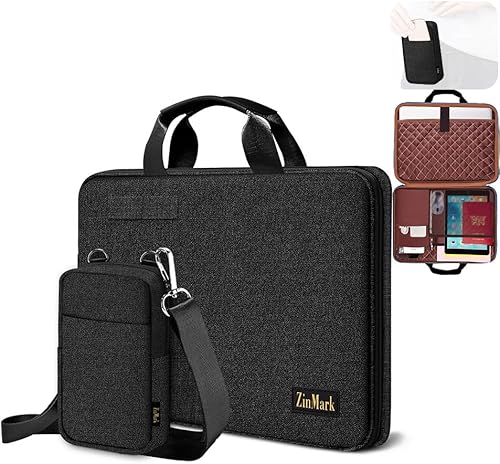 Funda para laptop de 15.6 pulgadas, protección de grado militar con bolsa de cinturón desmontable, compatible con todos los modelos de MacBook Pro