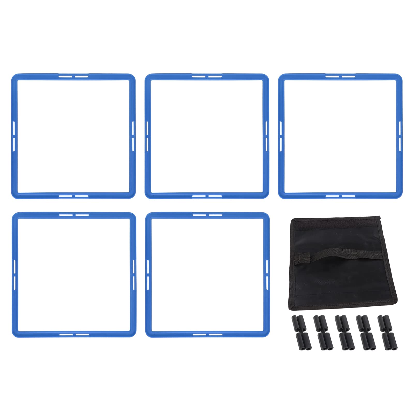 UPQRSG 5 Pcs Agility Training Annuluss, PP Durability Quadrilateral Multifunctional Agile Ladder, DIY Combinations Agile Annuluss, for Footdancing Party, Basketdancing Party, Hockey, Tennis