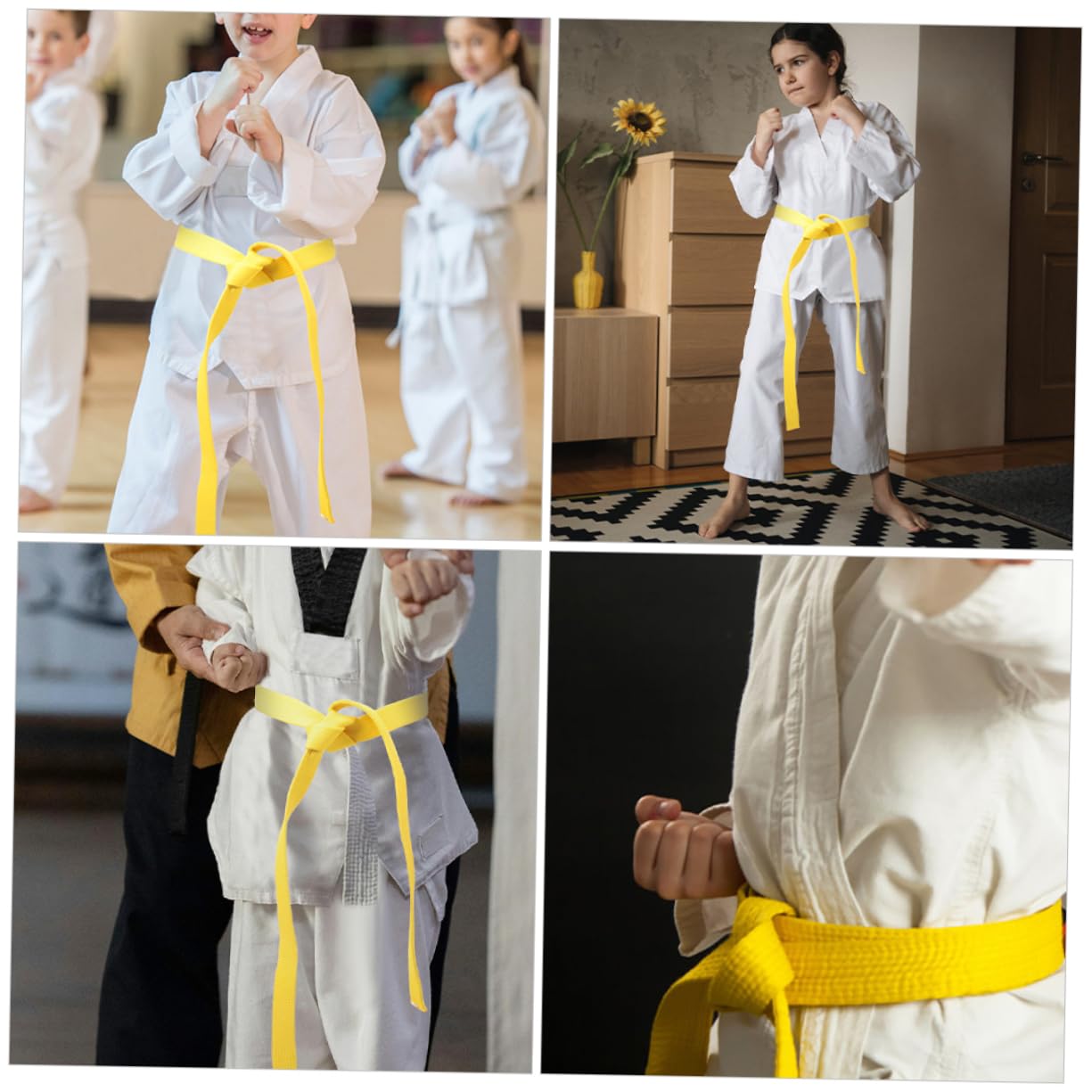 BESPORTBLE Adjustable Length Taekwondo Belt Karate Belt for Women Lightweight Strong Material