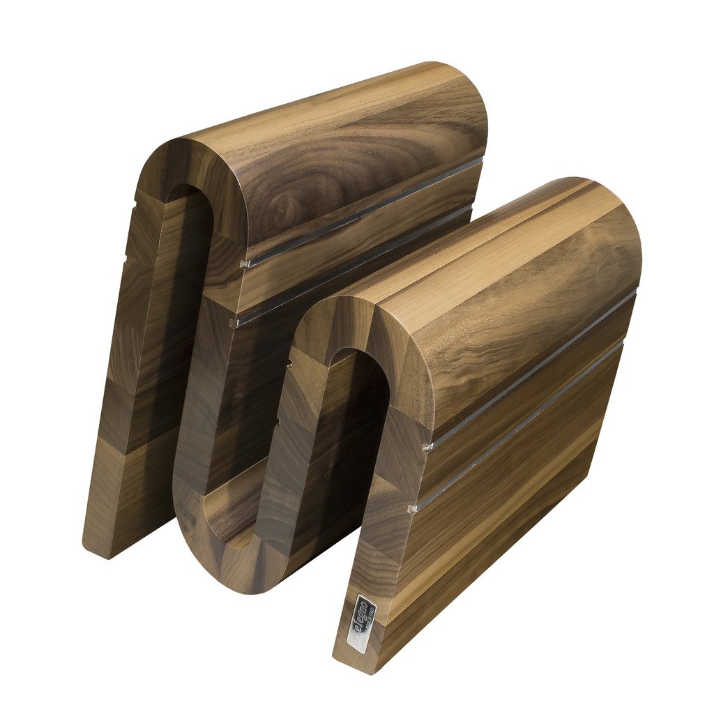 Arte Legno, magnetischer Messerblock und elegantes Küchenaccessoire, walnuss, 14 Knives