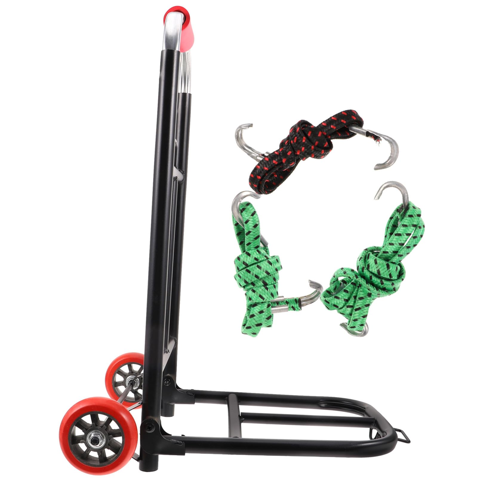 KALLORY Carrello Pieghevole per Spesa Ruote in Ferro e Manico Ergonomico, Trolley Portapacchi Leggero per Shopping e Trasporto Bagagli