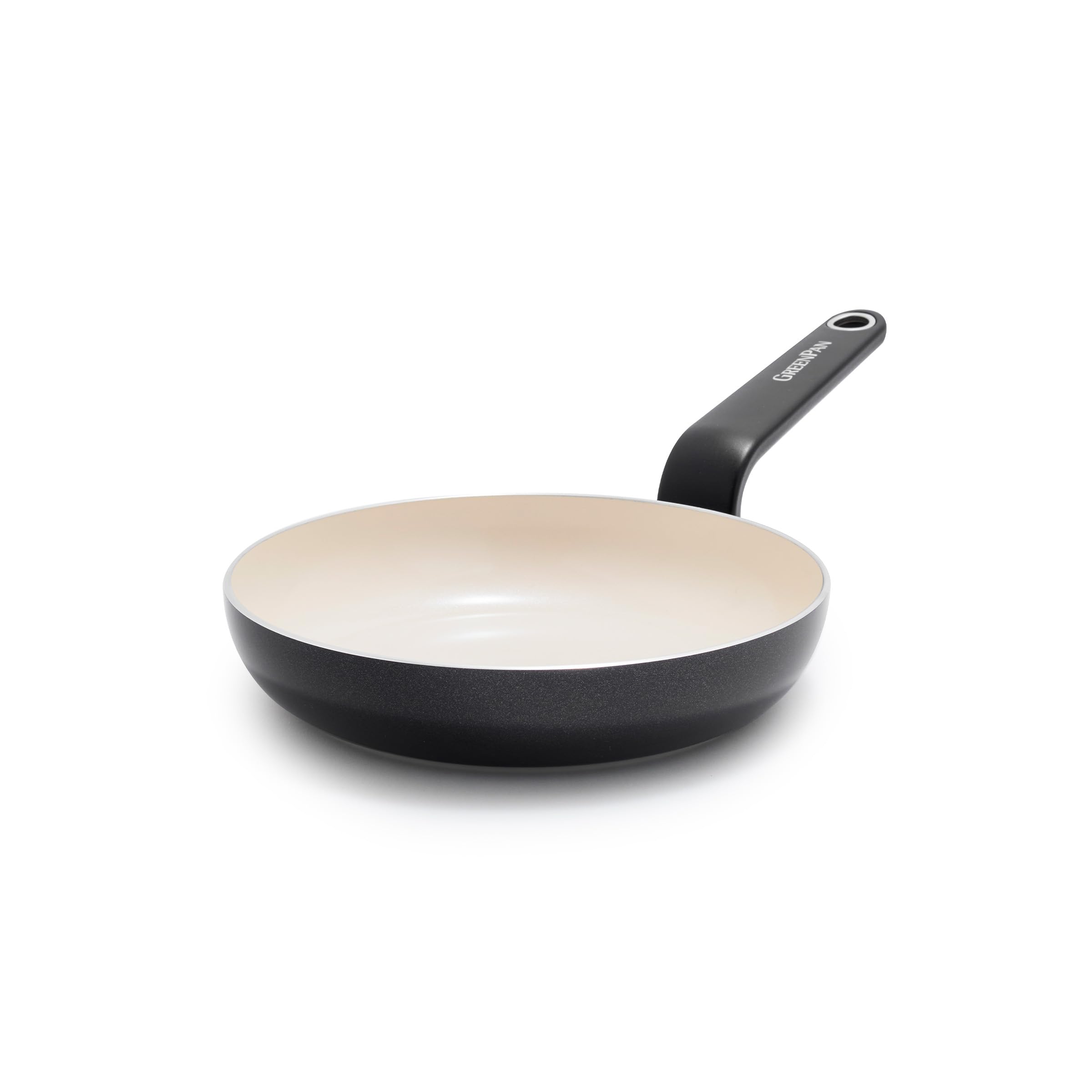 GreenPan Rio Advanced 8" Frying Pan Skillet, Ceramic Nonstick PFAS-Free, Induction Ready, Dishwasher and Oven Safe, Black