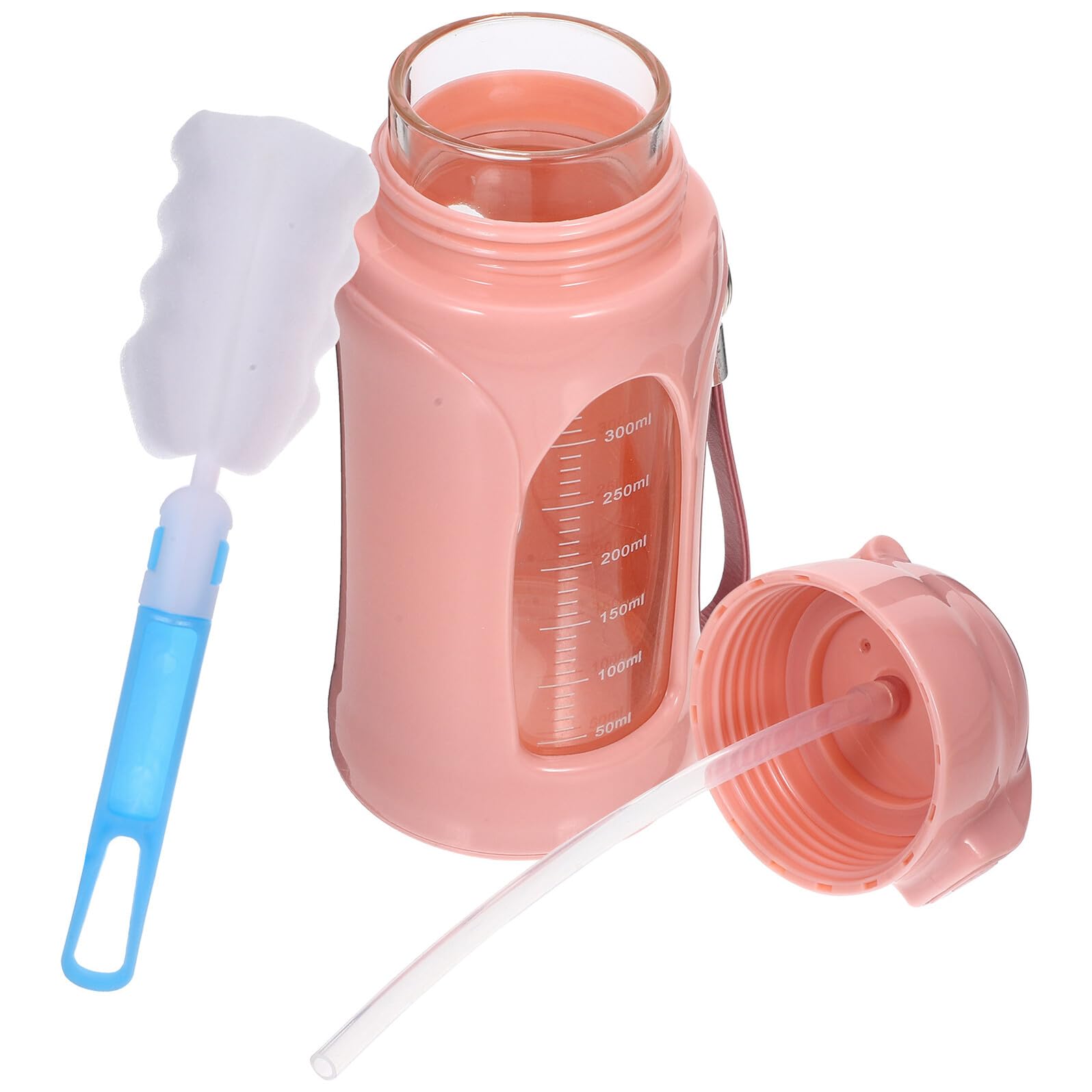 UPKOCH Sport Trinkflasche aus Glas und Bpa frei Leicht und Bruchsicher mit Messskala für Fitness Outdoor Laufen und Training Geeignet