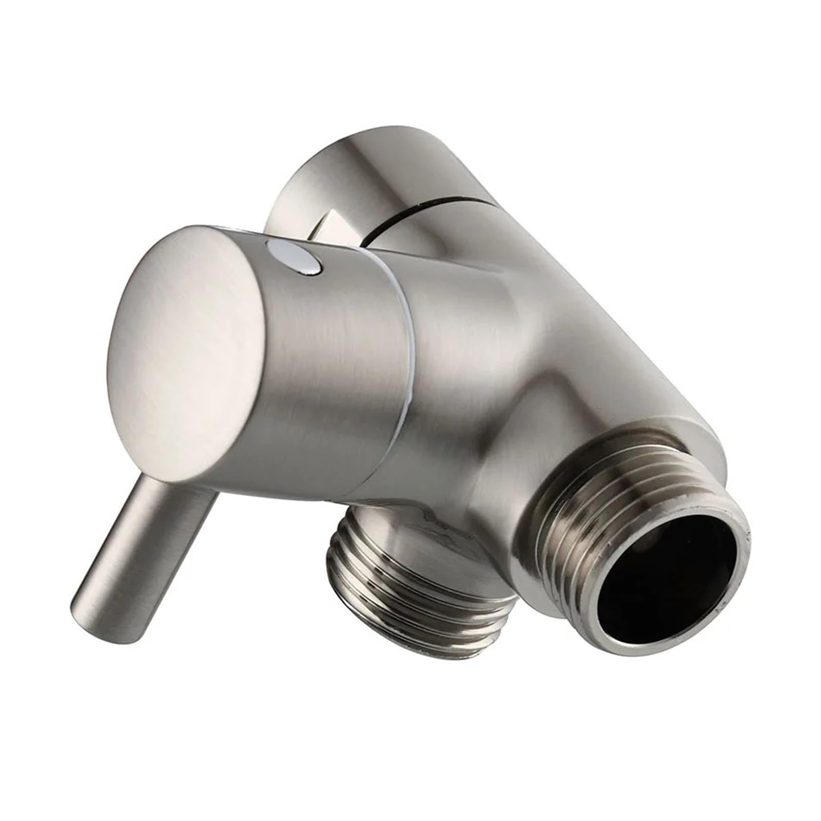 Yilwpv Grey 3 Way Brass Faucet Angle Valve G1/2’’ Shower Diverter For Handheld Head And Fixed For Bathroom(Grey)