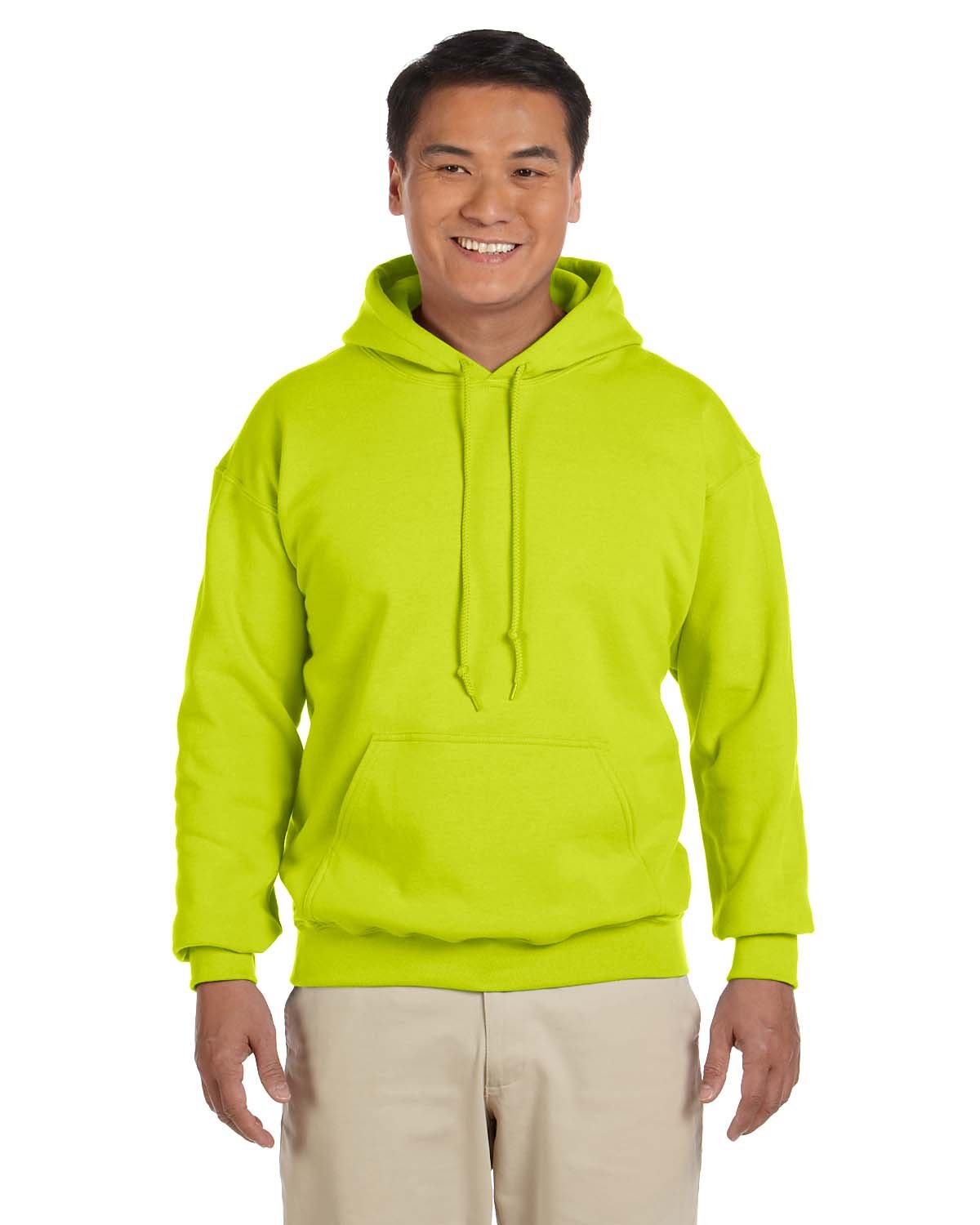 Gildan Heavy Blend Adult Hooded Sweatshirt, Safety Green, M
