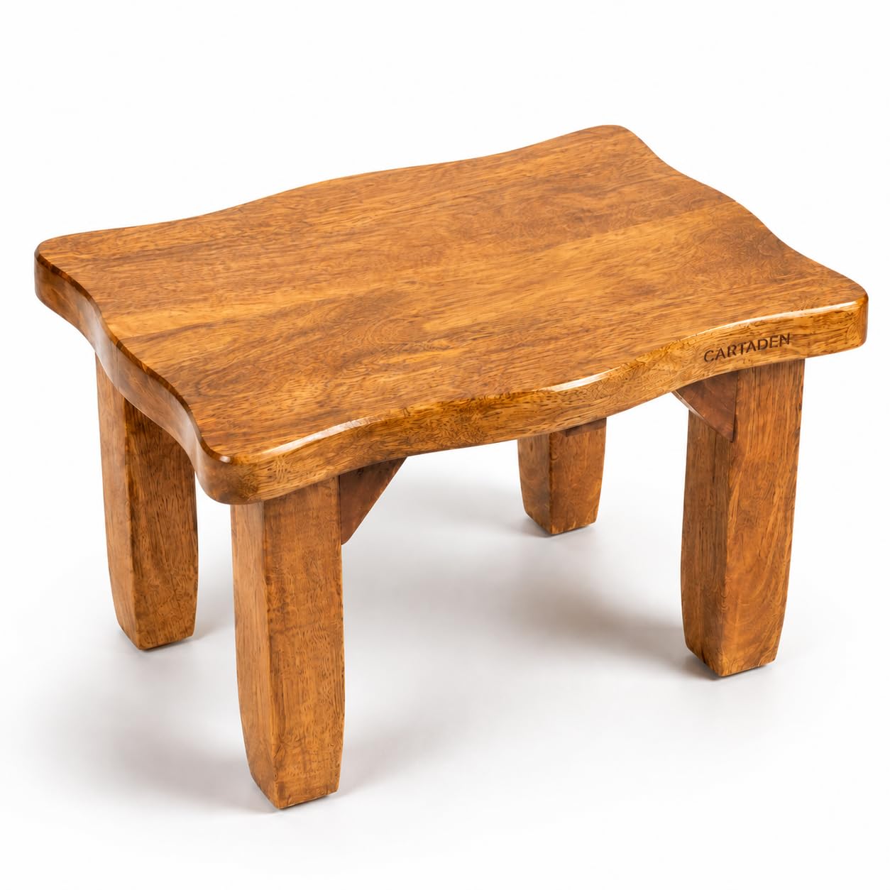 Multipurpose Mango Wood Step Stool with Non-Slip Rubber Feet, 100 kg Load Capacity, and a Sturdy, Long-Lasting Wooden Kids' and Adults' Seating Stool Measuring 14 by 7.5 inches (Natural)-picture-13
