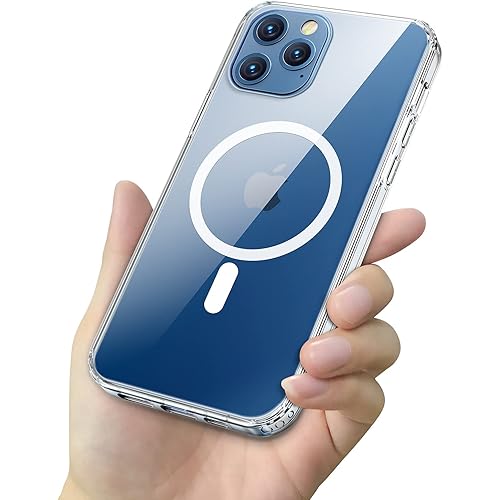 QMQ Phone Case for iPhone 12 Mini 5.4'', Clear Case Reinforced Corner Soft TPU Bumper Magnetic Anti-Yellowing Transparent Protective Case (for iPhone 12 Mini 5.4'')