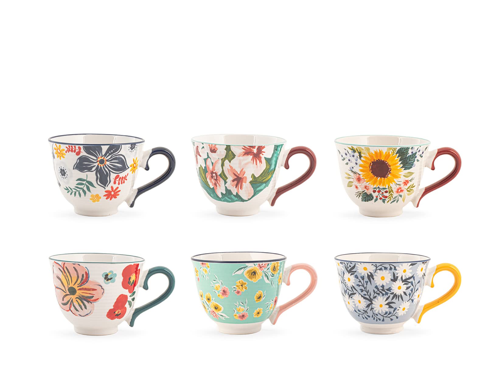 H+H Set of 6 Coffee Mugs Cups, Cream Tea in New Bone China cc 90
