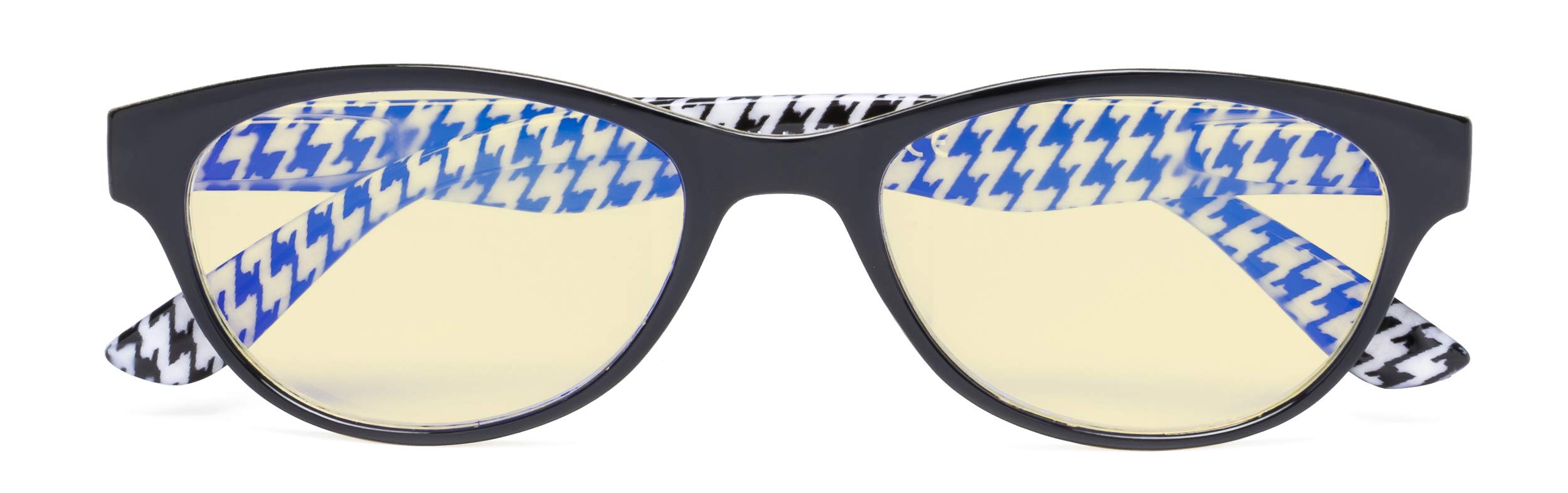 CessBlu Ladies Cat-eye Blue Light Blocking Glasses Anti UV Glare with Yellow Filter Lens Computer Eyeglasses for Women