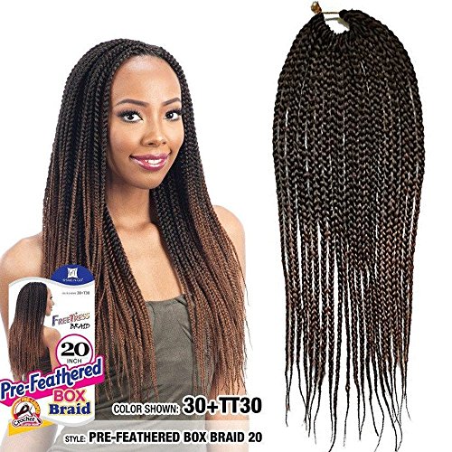 Flyteng 6packs box braids crochet hair 22 Strands/Pack Small Crochet Box Braids Synthetic Hair Extensions Crochet Braids Hairstyles Kanekalon Braiding Hair Braid Styles