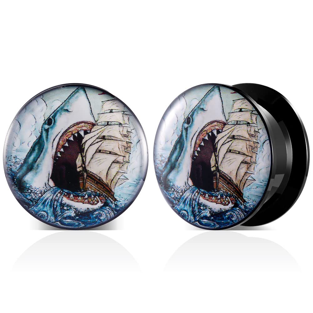 TBOSEN 1 Paire Acrylique Et Epoxy Animal Champignon Papillon Alien Punk Element Vis Perceuse Tunnel Plug Expander Piercing Mode Cadeau 2g-1-3/16inch In 6mm-30mm TBOSEN 1 Paire Acrylique Et Epoxy Animal Champignon Papillon Alien Punk Element Vis Perceuse Tunnel Plug Expander Piercing Mode Cadeau 2g-1-3/16inch In 6mm-30mm