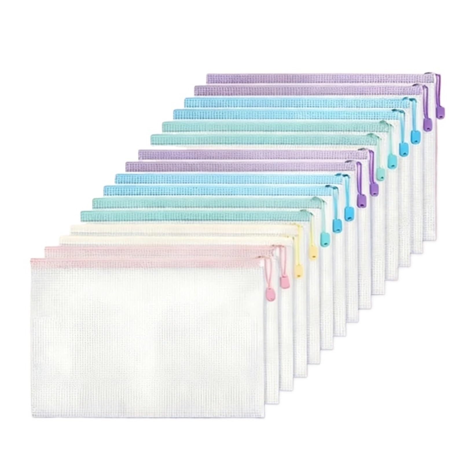 Lot de 24 pochettes de rangement de documents en forme de macaron - Grande capacité - Pour le bureau des étudiants