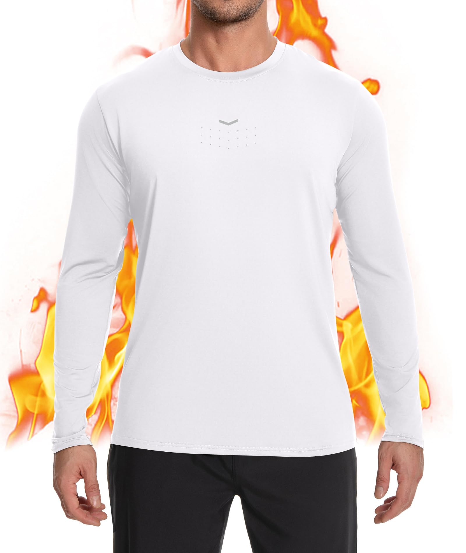 Boyzn Herren Langarmshirt T-Shirts, UPF 50+ UV Schutz Schnelltrocknend Funktionsshirt, Atmungsaktiv Langarm Sportshirt Gym Running Tops Outdoor Workout Oberteil für Männer