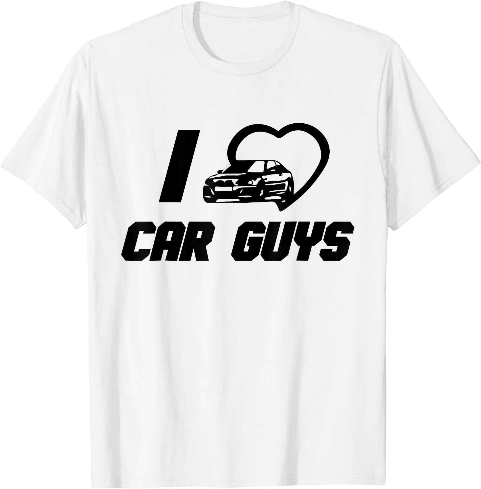 I Love Car Guys Red Heart Car Boys Gift Baby CropI Love Car Guys Tee Shirt I Heart Car Guys Women Top T-Shirt