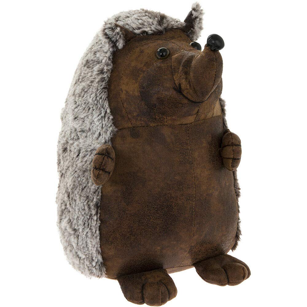 Tamersgifts Brown Hedgehog Doorstop Assorted Doorstop Door Stop Stopper Filled Heavy Doorstop Faux Leather Novelty Wedge (Brown Hedgehog Doorstop)