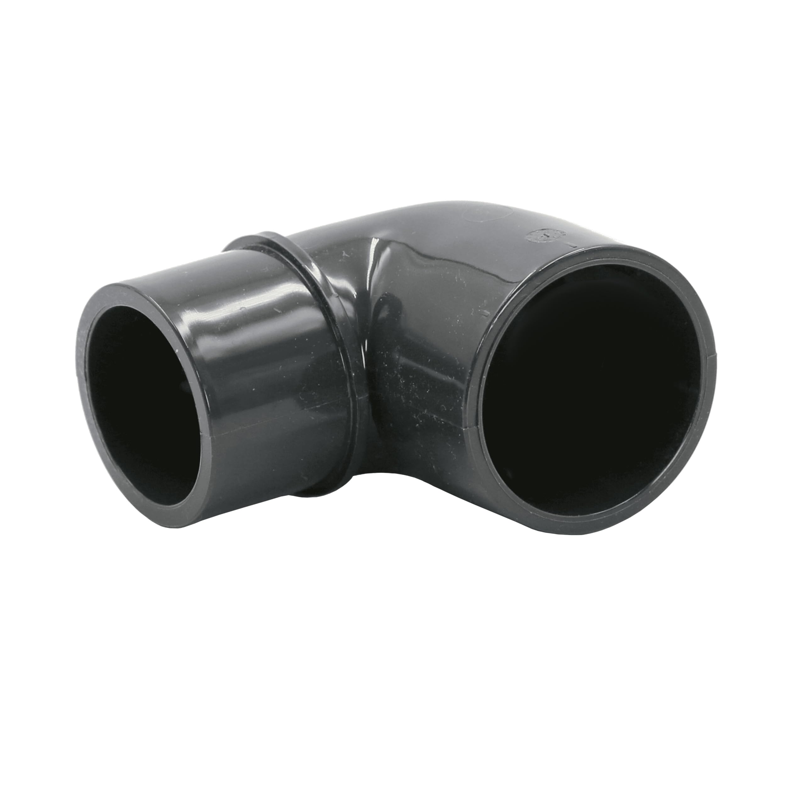 HAF® 10 x złączek z PCW zredukowany kąt 90° z 50 mm x 40/50 mm - łącznik kątowy z szarego PVC U do rur, rur basenowych itp. | Jakość: Made in Europe - Ilość: 10 sztuk
