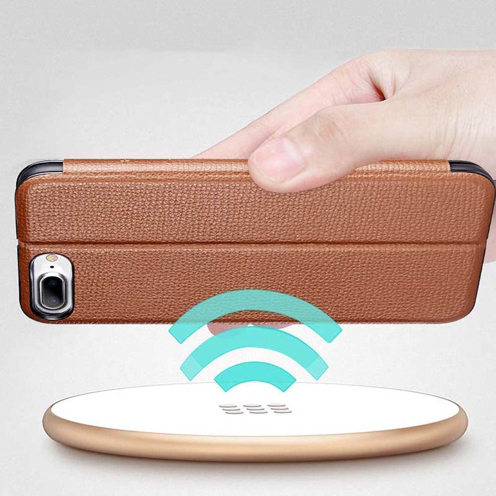 INFRI Étui de téléphone à rabat en cuir avec fente pour cartes, pour Apple iPhone SE 2020 (4,7 pouces), fonction de stent intégral, couverture antichoc (couleur : marron)