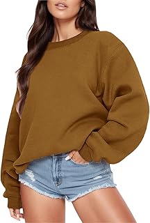 INNOVIERA Moletom de tamanho grande para mulheres plus size manga longa gola redonda pulôver roupas casuais roupas de outono 2023