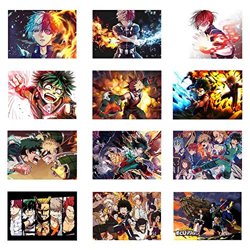 ALTcompluser Anime My Hero Academia poster wanddecoratie muurschildering klein formaat poster horizontale versie… - Afbeelding 3