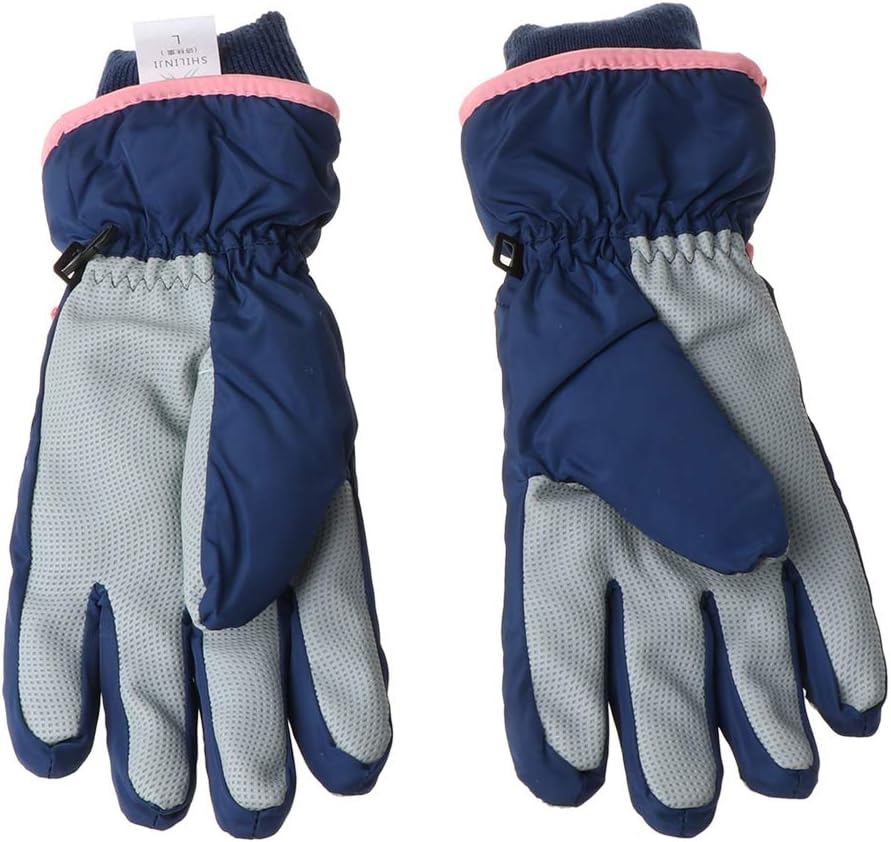 Gant Neige Enfant Yunso Gants De Ski Pour Enfants - Imperméables - Neige - Couleur Solide - Oreilles De Dessin Animé - Coupe-vent - Gants Thermiques - Moufles Pour Le Ski, Le