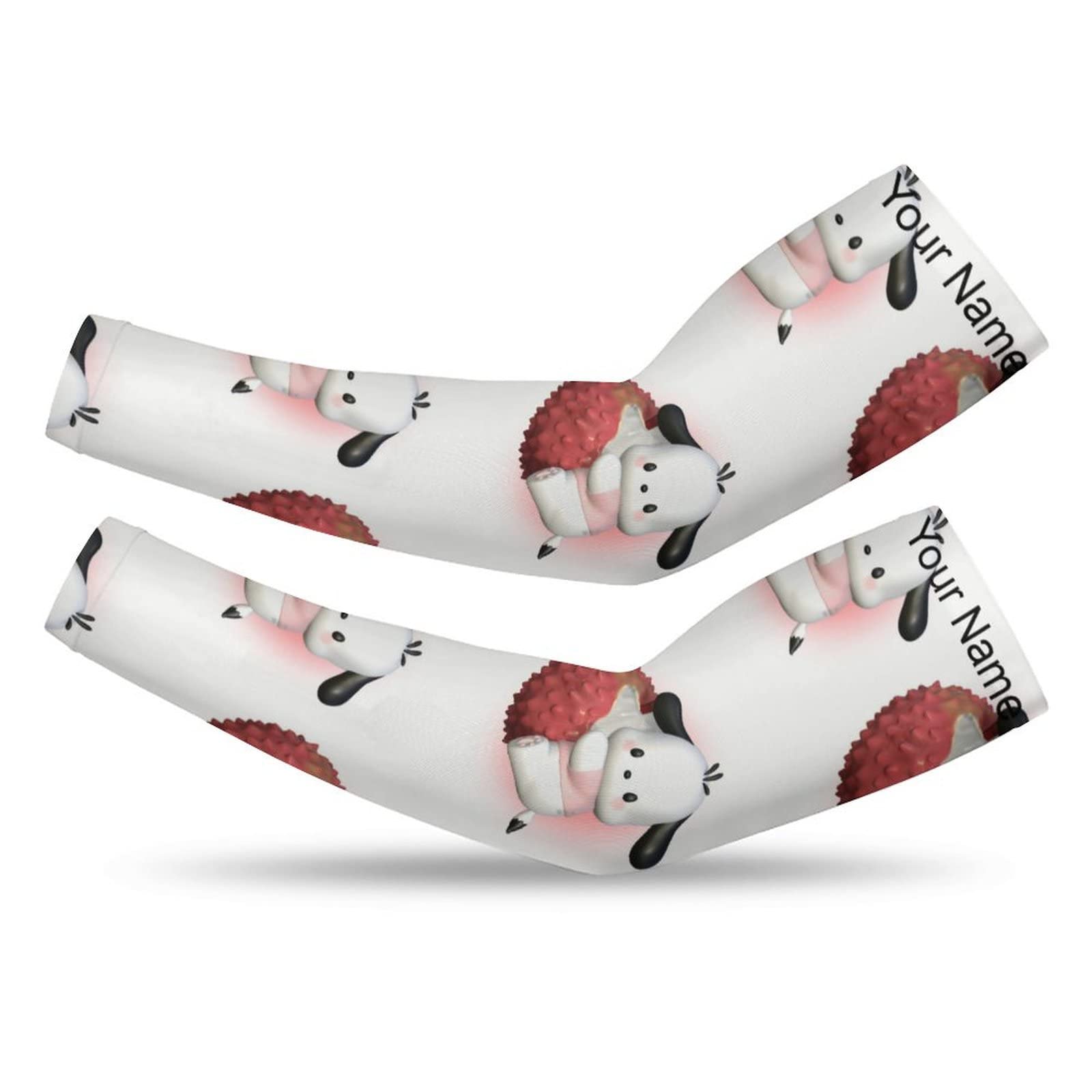 Custom Arm Sleeves for Men & Women - UV Protection Arm Cooling Sleeves Personalized Special LOGO and Name Outdoor Athletic Sports Sleeve for Football Baseball Basketball Running Cycling Hiking 1 Pair