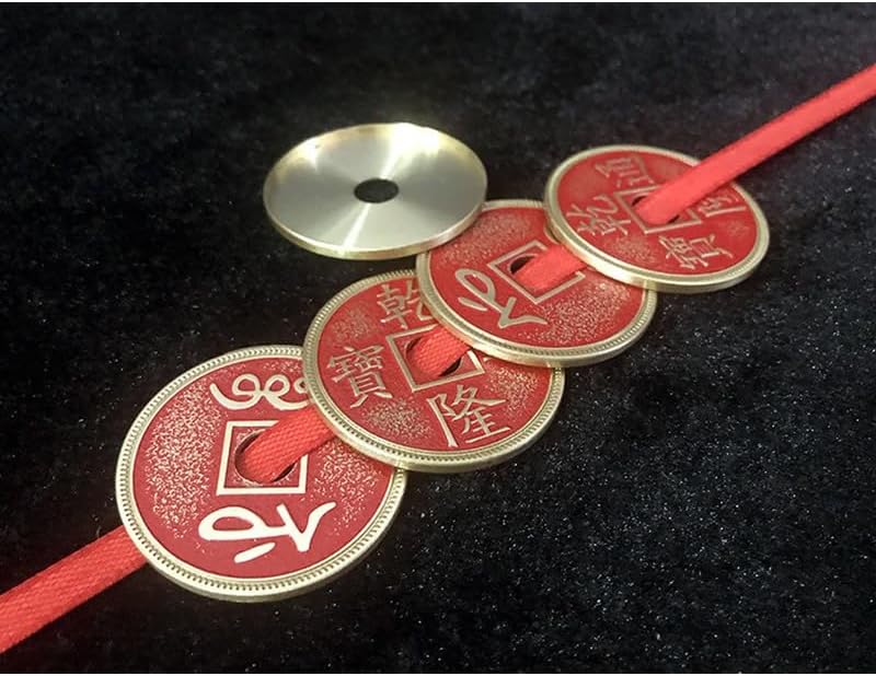 blue-ther Chinese Palace Coin Set (4 Coins 1 Shell, Red, Morgan Size) Magic Close up Magic Tricks 3 Fly Illusions Classic Magie
