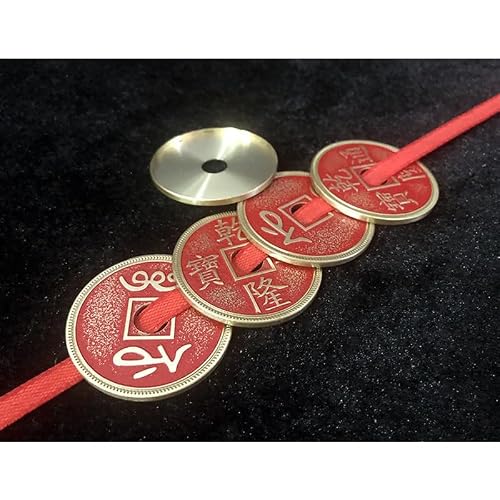 blue-ther Chinese Palace Coin Set (4 Coins 1 Shell, Red, Morgan Size) Magic Close up Magic Tricks 3 Fly Illusions Classic Magie
