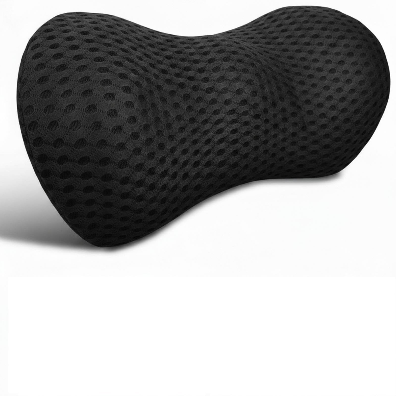 Perclyzm Ergonomic Lumbar Support Pillow Back Support For Office Chair & Sofa, Orthopedic Back Support Cushion For Sofa For Home Office Comfort (Black)