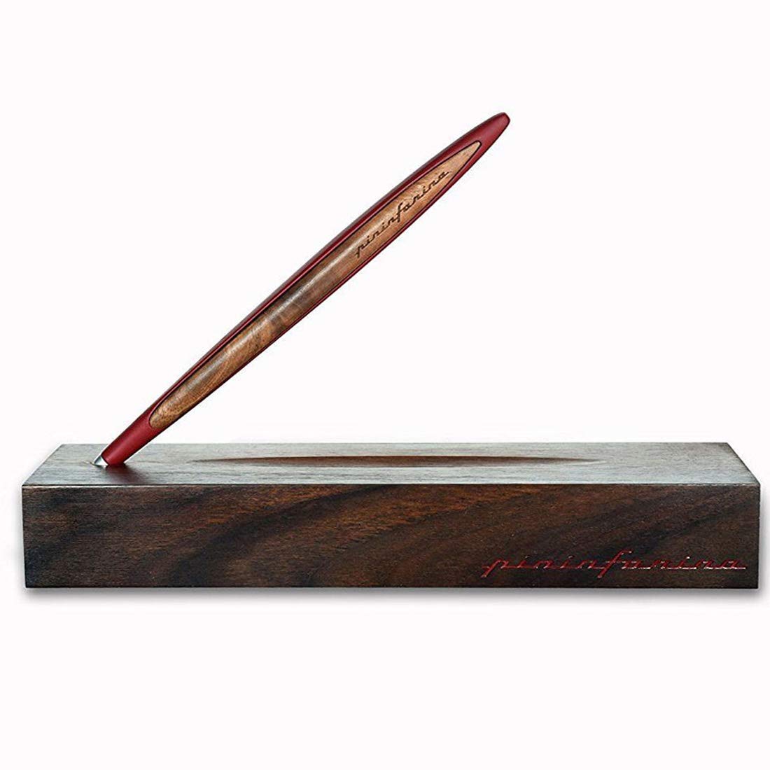 Pininfarina CAMBIANO CLASSIC INK | Penna a Sfera di Lusso con Supporto in Legno Massello | Design Italiano Iconico | Strumento da Scrittura Elegante e Prestigioso
