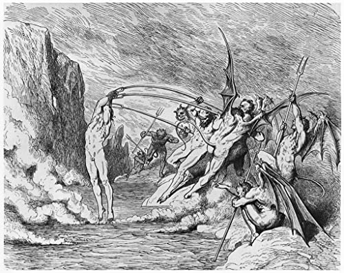 Tableau Diables Gustave Doré décoration murale grand format affiche toile 60x90
