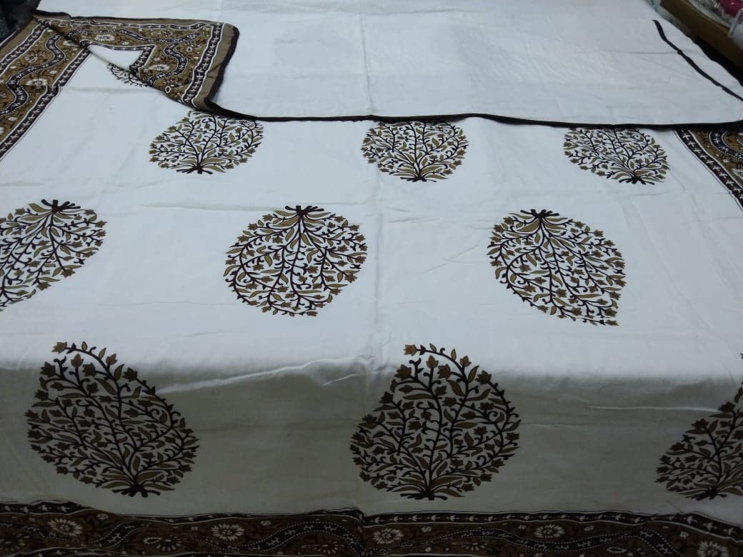 urban village Brown Beautiful Flower Pattern Design Single Dohar,Blanket, AC Blanket, Super Soft, 60 * 90 (Brown)