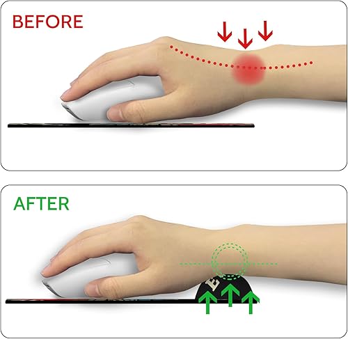 Miniatura 2 de Alfombrilla de mouse ergonómica con soporte de muñeca, alfombrilla de mouse de esqueleto de calavera gótica con reposamuñecas, alfombrilla de mouse