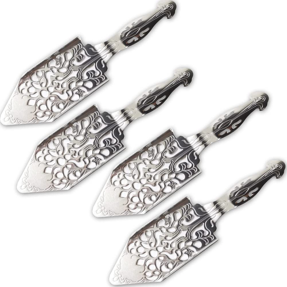 4 Cucchiaini Per Assenzio In Acciaio Inox - Design Vintage, Con Filtro, Per Bar E Degustazione - Foto 2