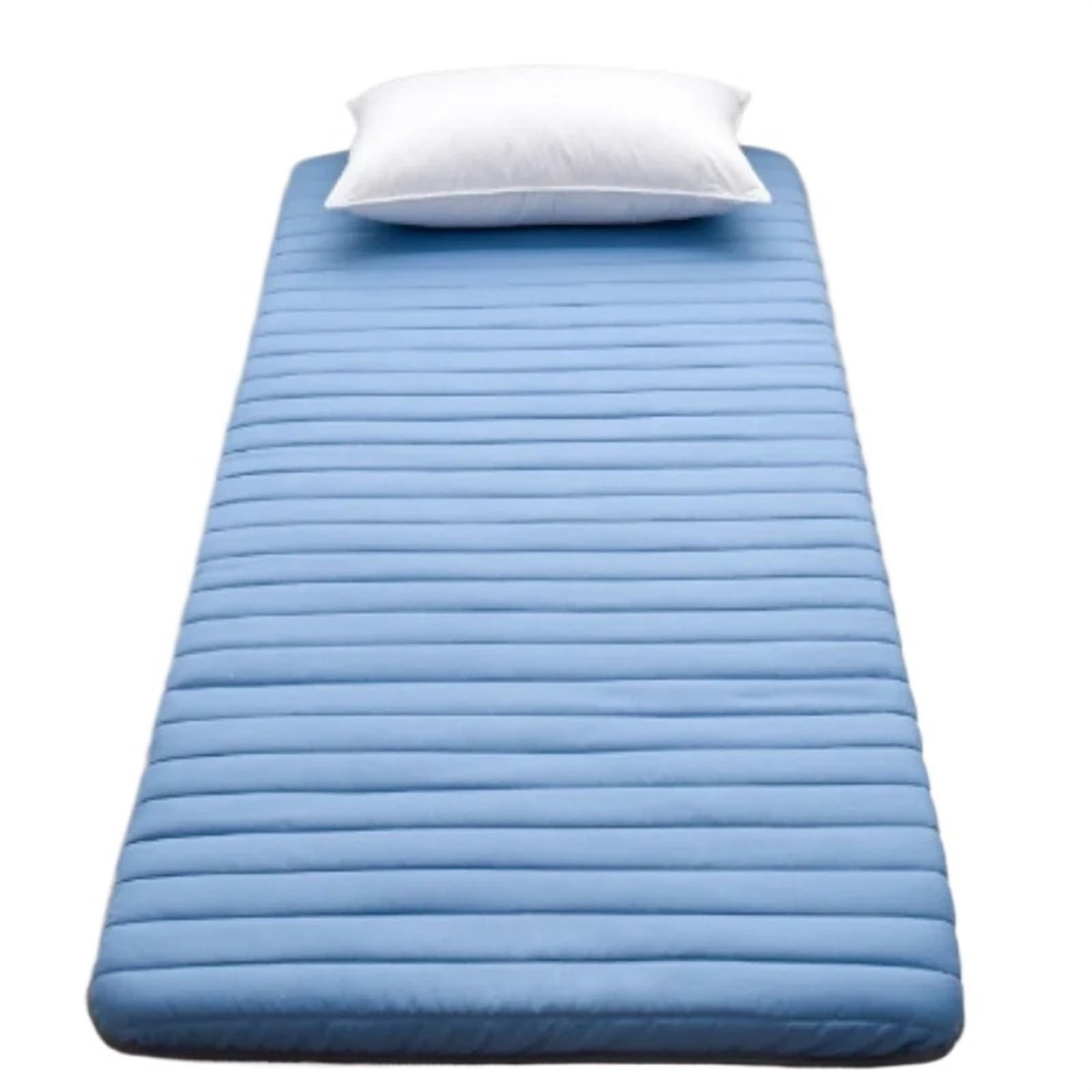QAUUCP Student Single Dormitory Soft Mattress Household Sponge Mat Folding Floor Sleeping Mattress Tatami Rental Bedding Floor Mattress(Blue,90x200cm)
