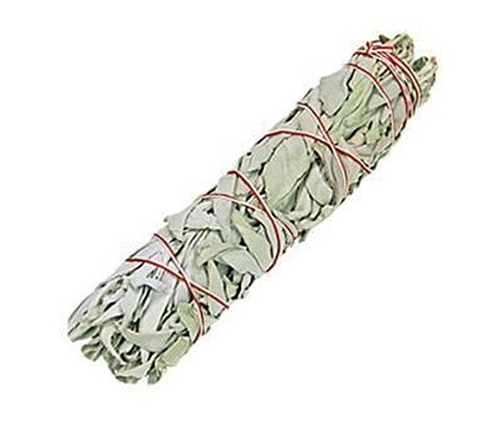 Sacred Tiger 5"-6" White Sage Smudge Bundle w/Choice of Feather Cleansing. Smudging, Herb, Wicca, Native (None)